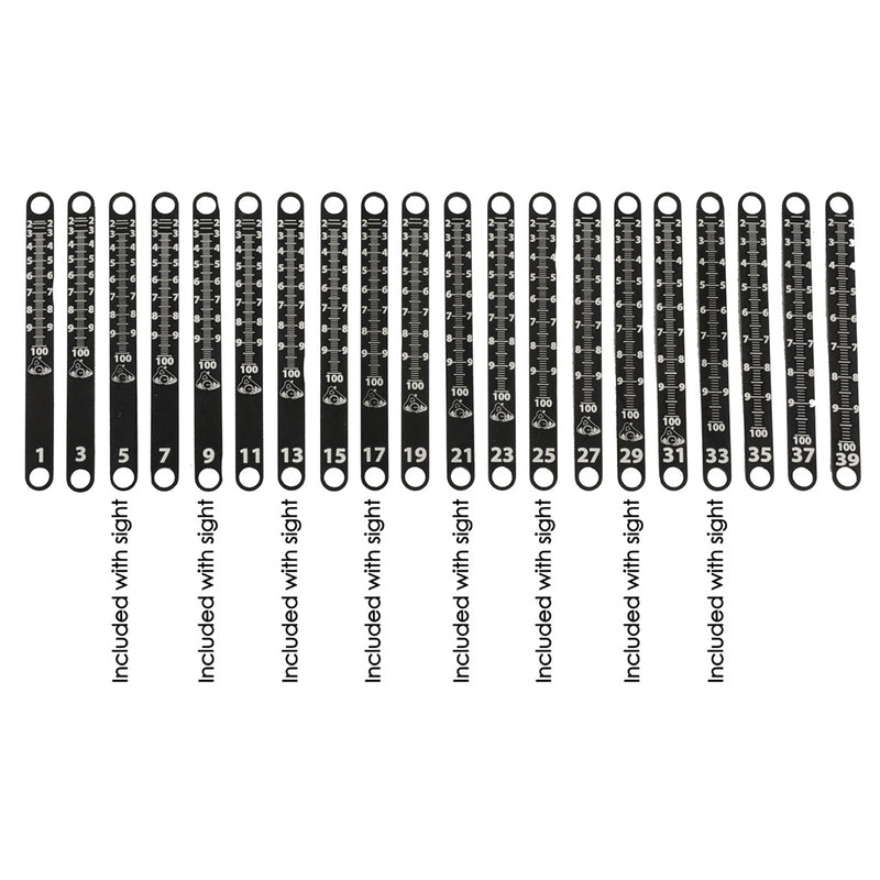 Axcel Achieve XP Metal Sight Tape Scale #7 and #8