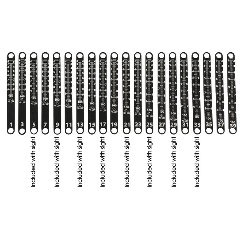 Axcel Achieve XP Metal Sight Tape Scale #9 and #10