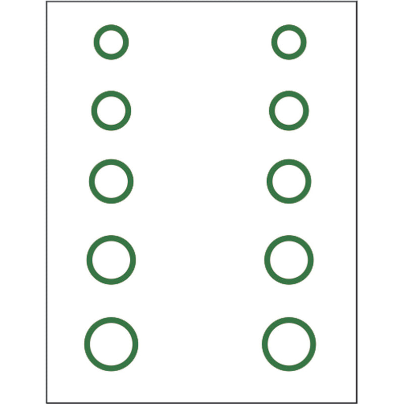 Gunstar Mini Circles Target Reticle Set Green