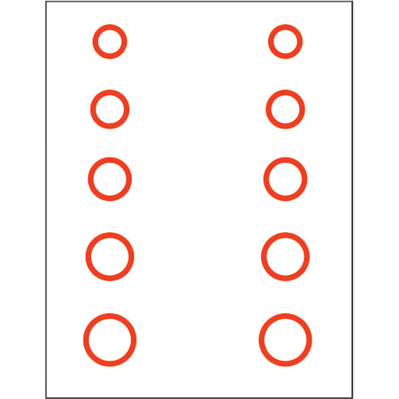 Gunstar Mini Circles Target Reticle Set Orange