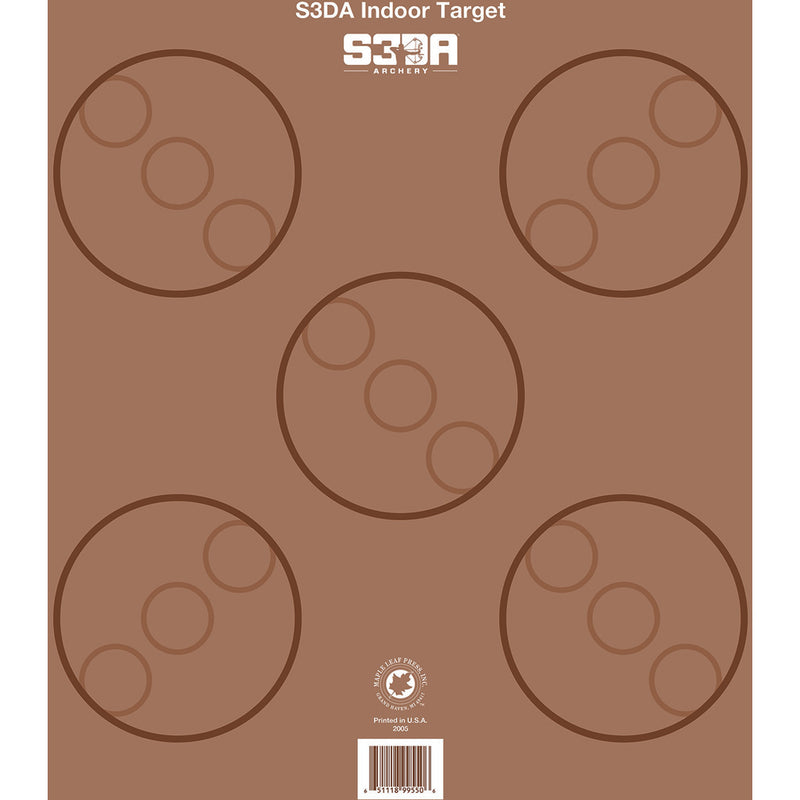 Maple Leaf S3DA 3D Target Face Brown ASA 25 pk.
