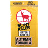 Wildlife Research Scent Killer Dryer Sheets Autumn 12 pk.