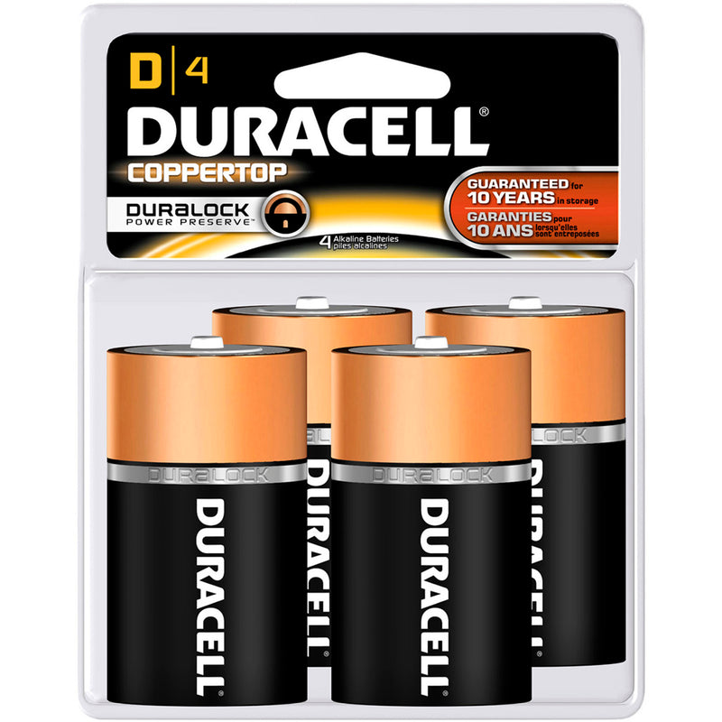 Duracell Coppertop Batteries D 4 pk.