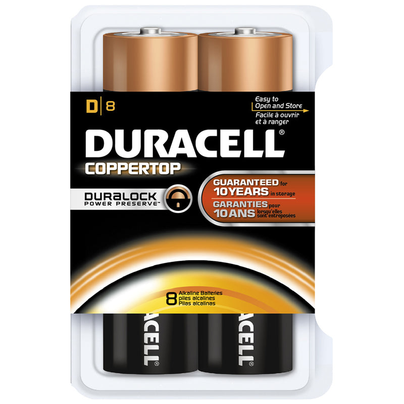 Duracell Coppertop Batteries D 8 pk.