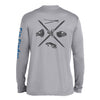 Fin Finder Skulls Performance Longsleeve Grey 2X-Large