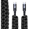 Dark Energy USB C to C Paracord Cable  Black