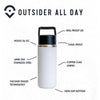 Outsider The All Day Water Bottle Black