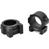 Warne Vapor Horizontal Aluminum Rings Matte Black 1 in. Low